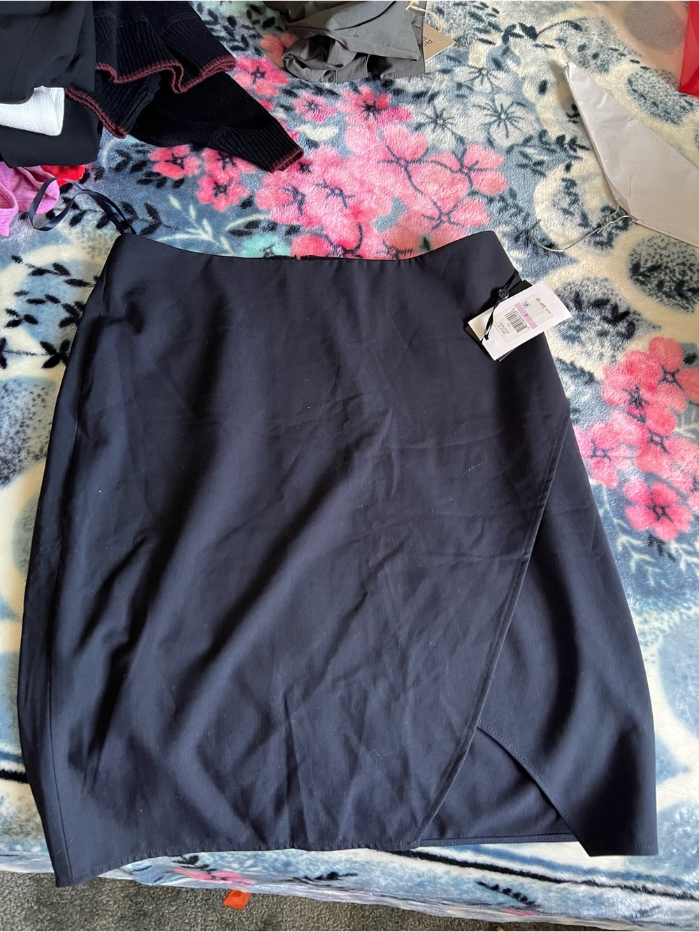 DKNY Women’s Black Wrap Front Skirt